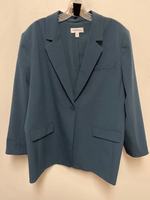 Women's Buttoned Tailored Blazers -Blazer By Nordstrom In Blue, Size: Xl