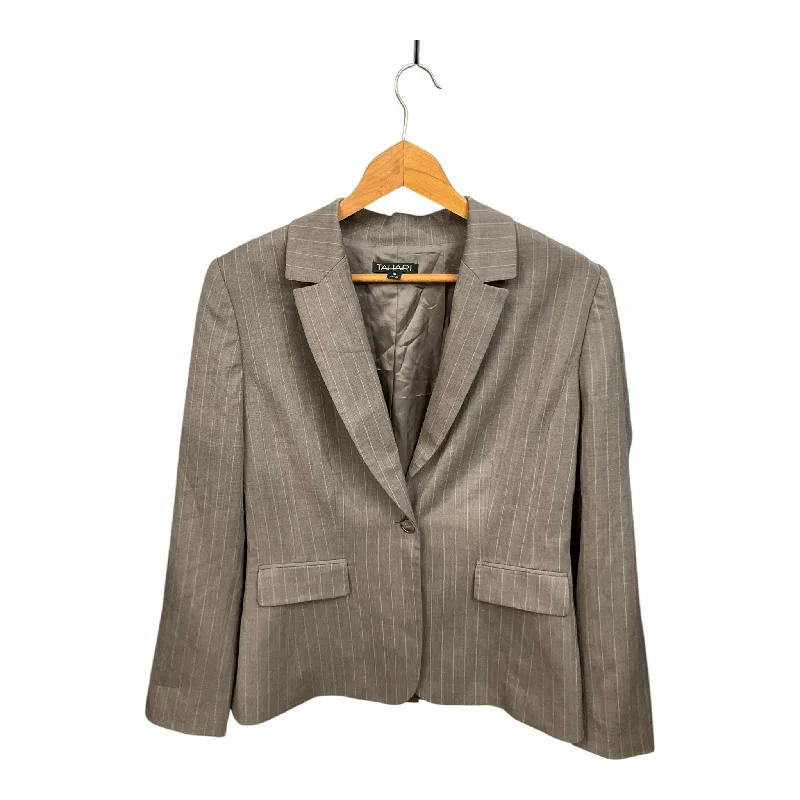 Women's Smart Blazers -Blazer By Tahari By Arthur Levine In Brown & Green, Size: M