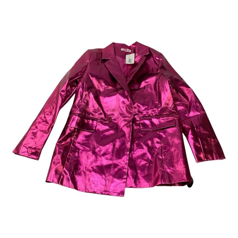 Women's Blazers with Mesh Panels -Blazer By Buddy Love In Pink, Size: M