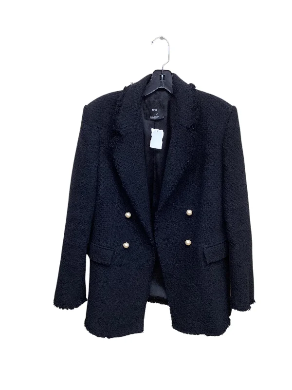 Women's Plaid Check Blazers -Blazer By Mng In Black & Gold, Size: L