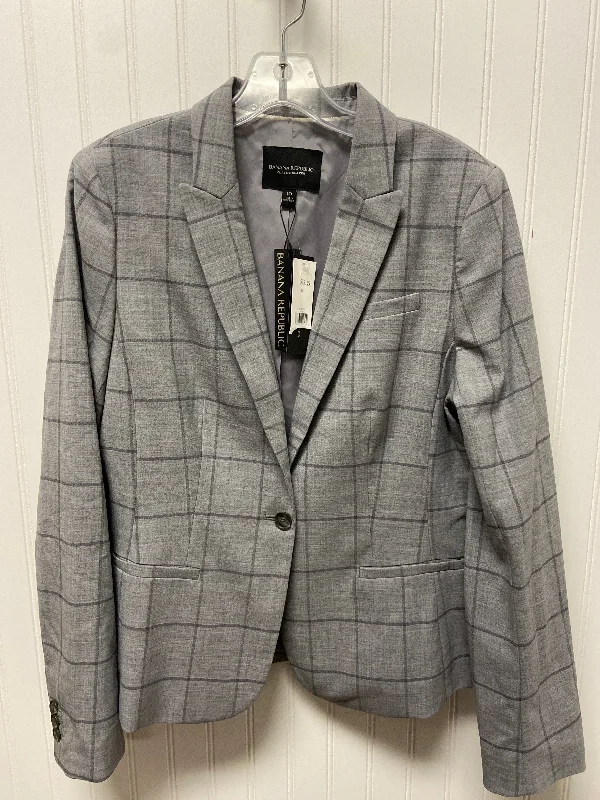 Women's Red Wool Blazers -Blazer By Banana Republic In Grey, Size: M