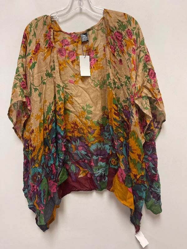 Kimono for Layering Over Dress-Kimono By Clothes Mentor In Brown, Size: Onesize