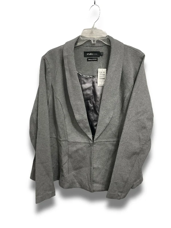 Women's Checked Summer Blazers -Blazer By Torrid In Grey, Size: 2x