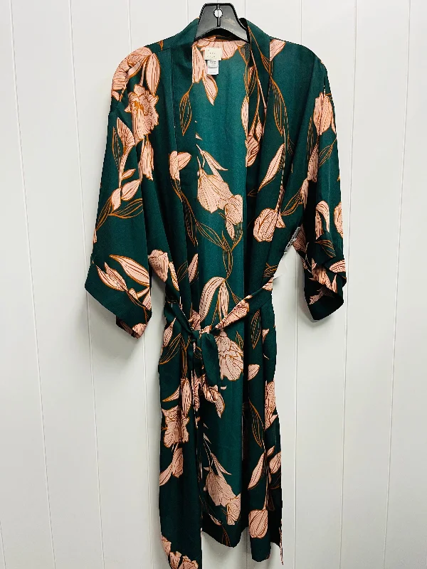 Kimono with Stripes-Kimono By A New Day In Green & Pink, Size: Osfm
