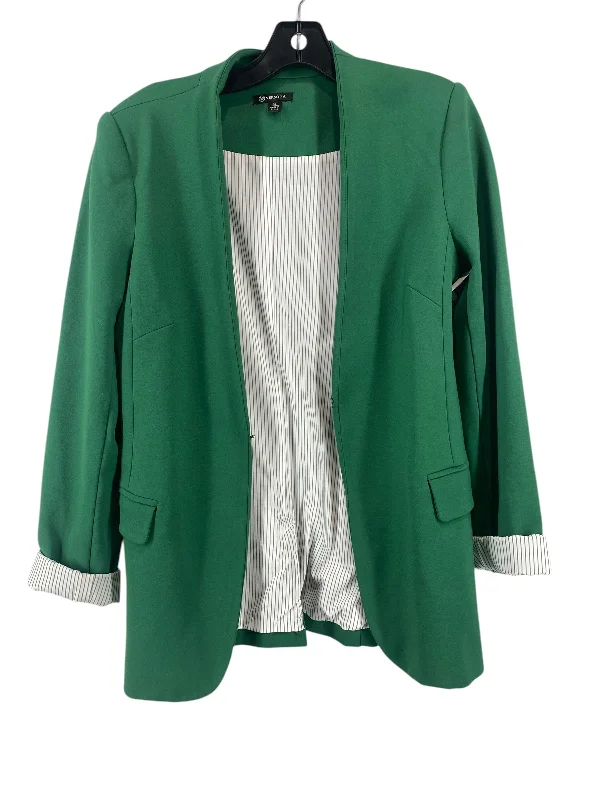 Women's Blazers with a Tie -Blazer By Versona In Green, Size: S