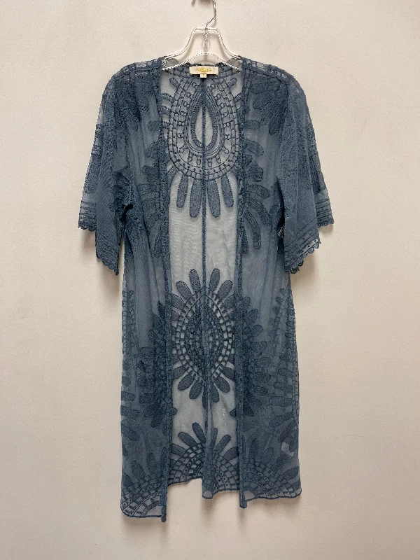 Kimono for Outdoor Wear-Kimono By Clothes Mentor In Blue, Size: S