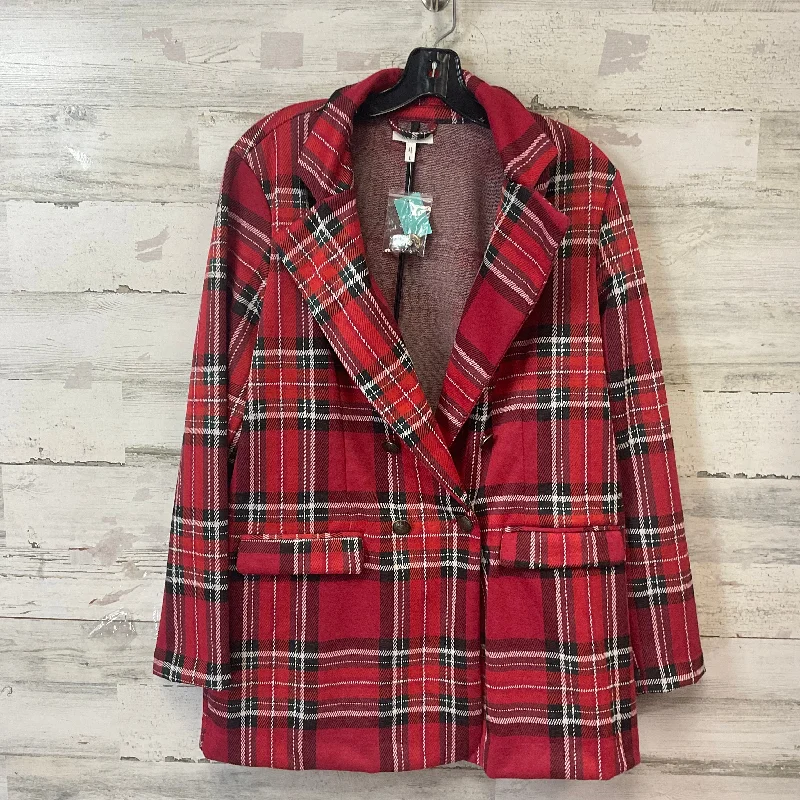 Women's Casual Button Blazers -Blazer By Maurices In Red, Size: L