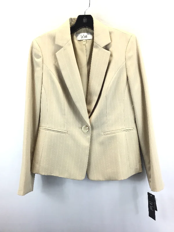 Women's Blazers with Scarf -Tan Blazer Le Suit, Size 4