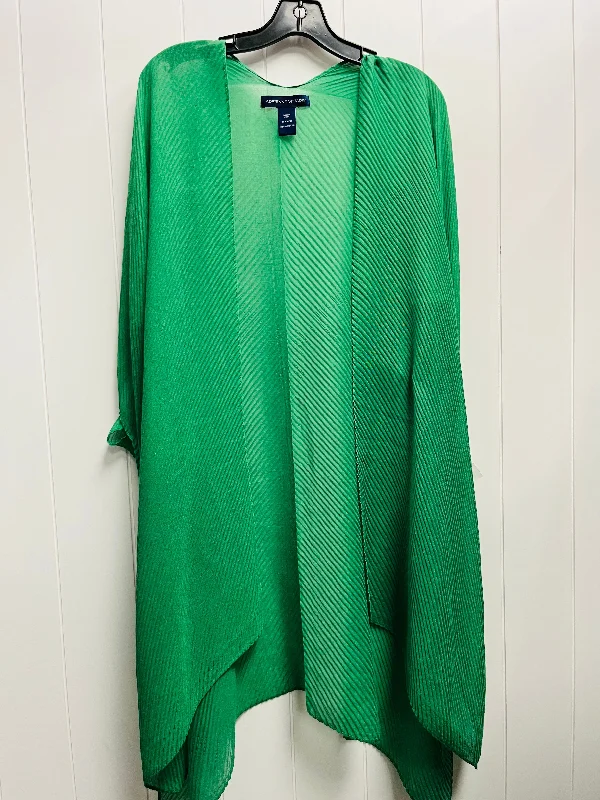 Kimono with Bohemian Style-Kimono By Adrienne Vittadini In Green, Size: Osfm
