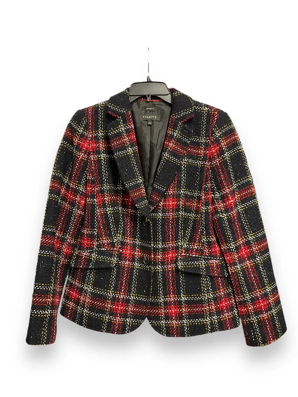 Women's Double Woolen Checkered Blazers -Blazer By Talbots In Plaid Pattern, Size: S Women's Double Woolen Checkered Blazers -Blazer By Talbots In Plaid Pattern, Size: S