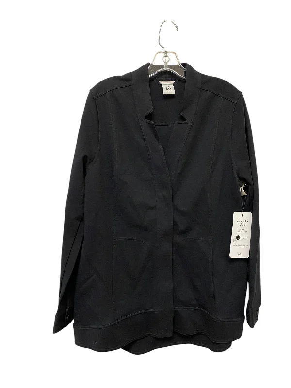 Women's Blazers with Zip Pockets -Blazer By Cabi In Black, Size: L