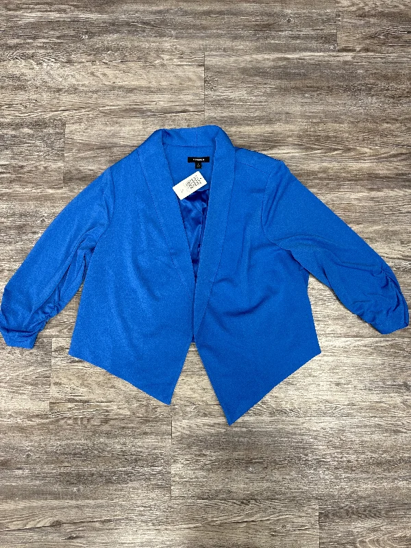 Women's Summer Lightweight Blazers -Blazer By Torrid In Blue, Size: 1x