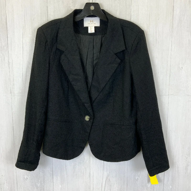 Women's Embellished Satin Blazers -Blazer By Halston In Black, Size: L