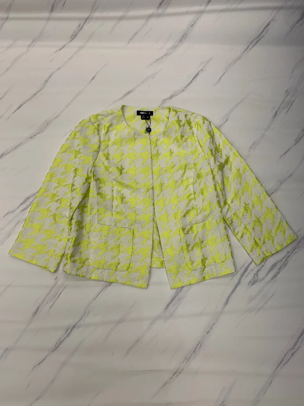 Women's Lightweight Wool Blazers -Blazer Designer By Cma In Yellow, Size: 8