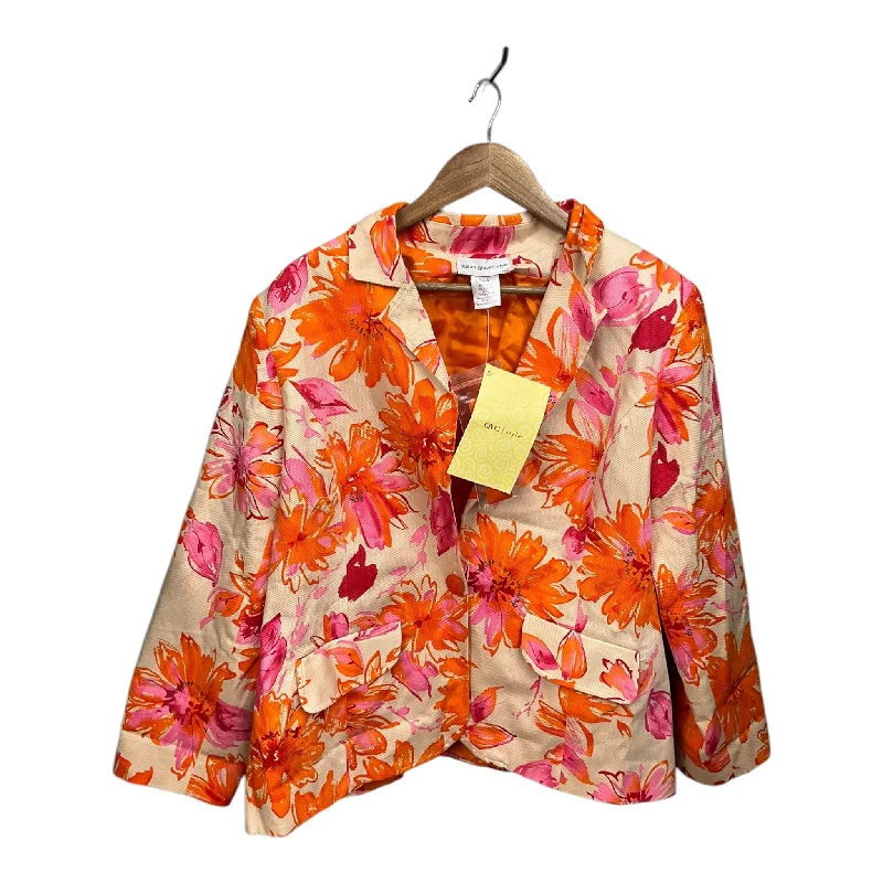 Women's Blazers for Clubbing -Blazer By Susan Graver In Orange, Size: 1x
