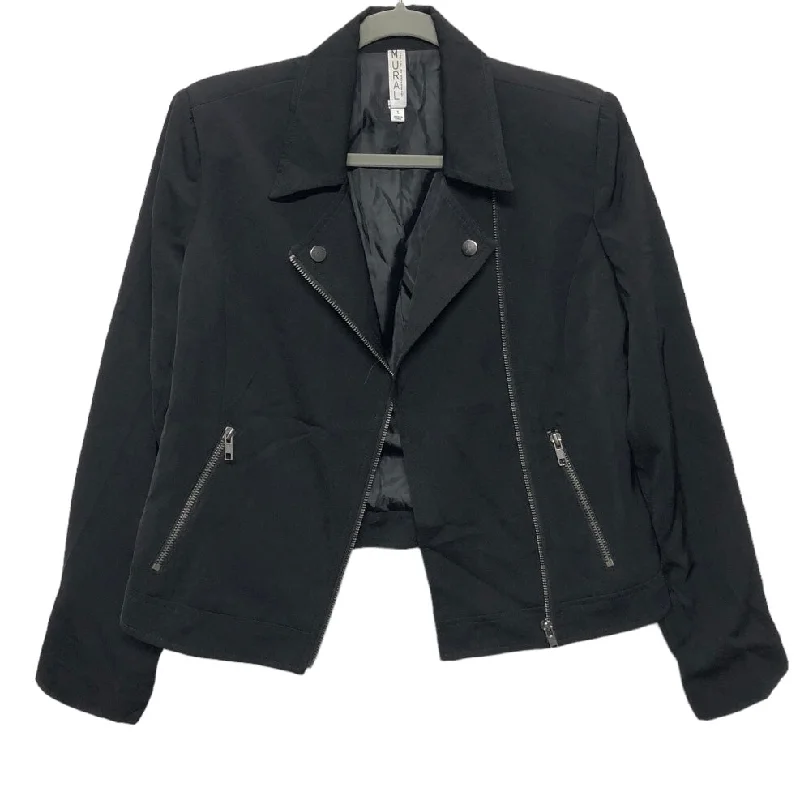 Women's Stylish Wool Tweed Blazers -Blazer By Clothes Mentor In Black, Size: S