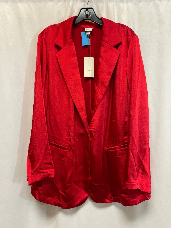 Women's Open Collar Blazers -Blazer By A New Day In Red, Size: Xxl