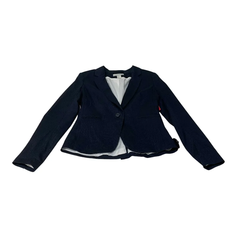 Women's Belted Blazers -Blazer By H&m In Navy, Size: M