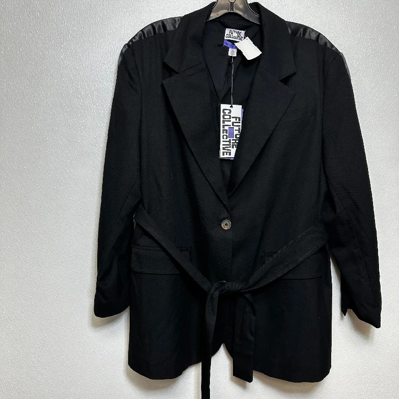 Women's Double Button Wool Blazers -Blazer By Target-designer In Black, Size: Xl