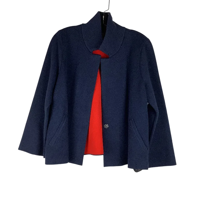 Women's Stylish Wool Tweed Blazers -Blazer By Moth In Navy, Size: M