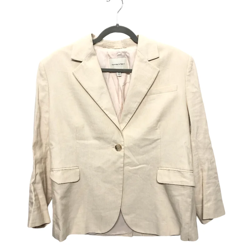 Women's Checkered Double-button Blazers -Blazer By Banana Republic In Beige, Size: Xs