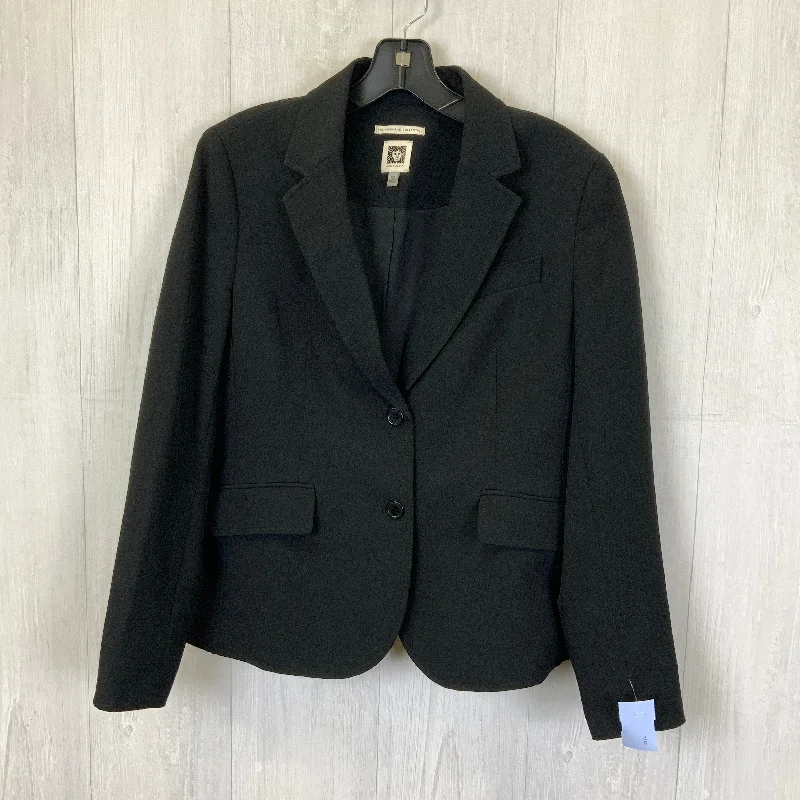 Women's Classic Wool Tweed Blazers -Blazer By Anne Klein In Black, Size: M