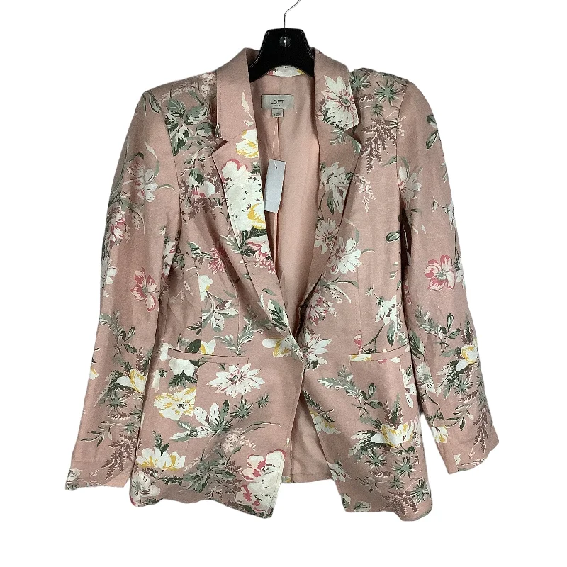 Women's Blazers with Ruffles -Pink Blazer Loft, Size 4