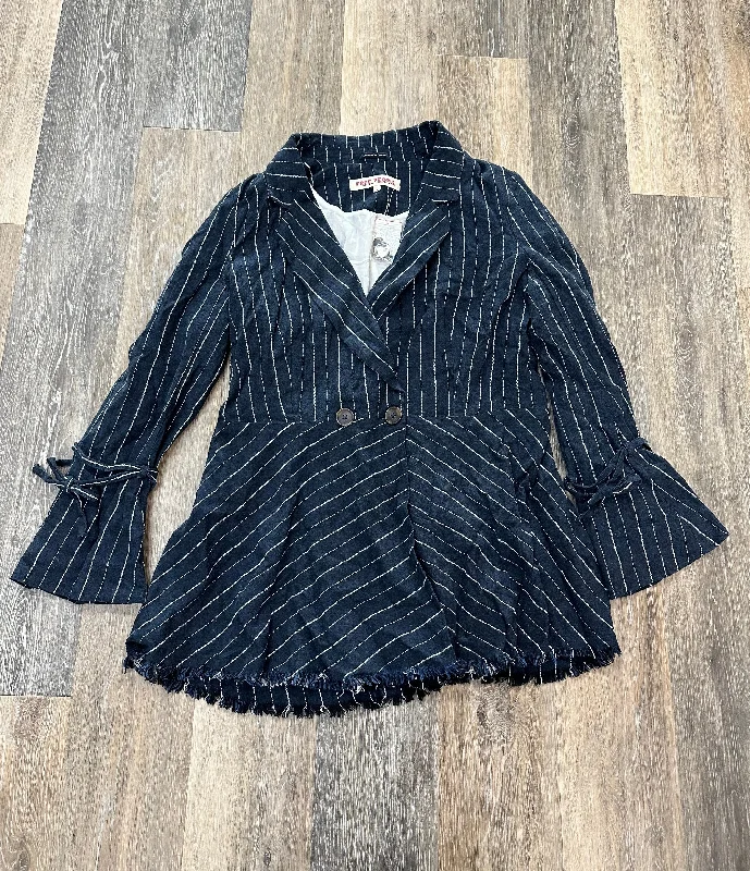 Women's Vintage Tweed Blazers -Blazer By Free People In Blue, Size: M
