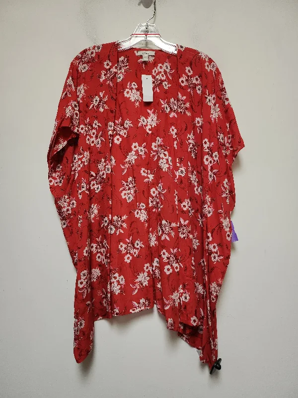 Kimono with Tropical Print-Floral Print Kimono Loft, Size S