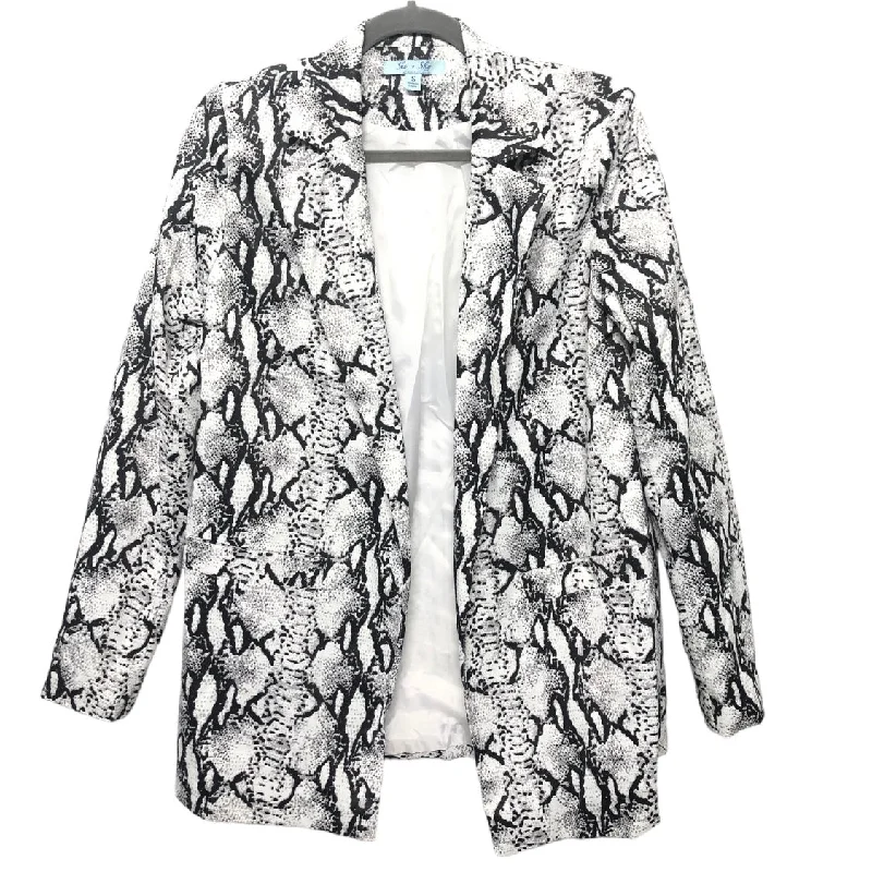 Women's Cozy Winter Wool Blazers -Snakeskin Print Blazer She + Sky, Size S