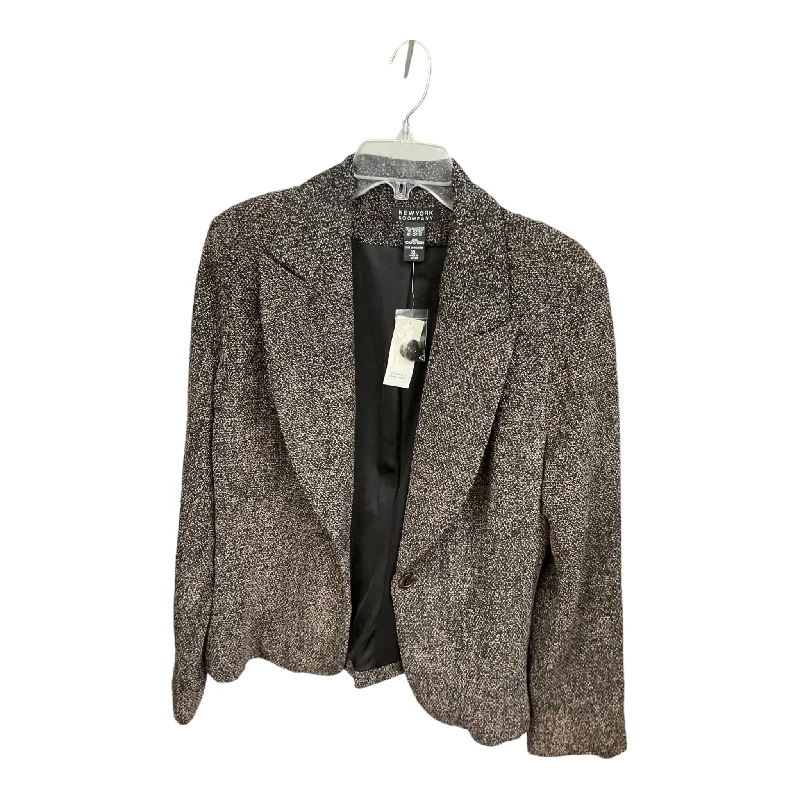 Women's One-button Blazers -Black & Brown Blazer New York And Co, Size Xl