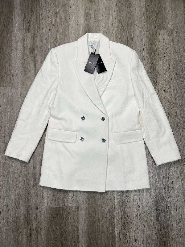 Women's Blazers with a Belt -Blazer Designer By Halston In White, Size: S