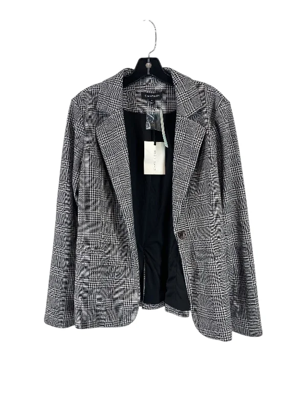Women's Fuzzy Blazers -Blazer By Hawthorn In Black & White, Size: L