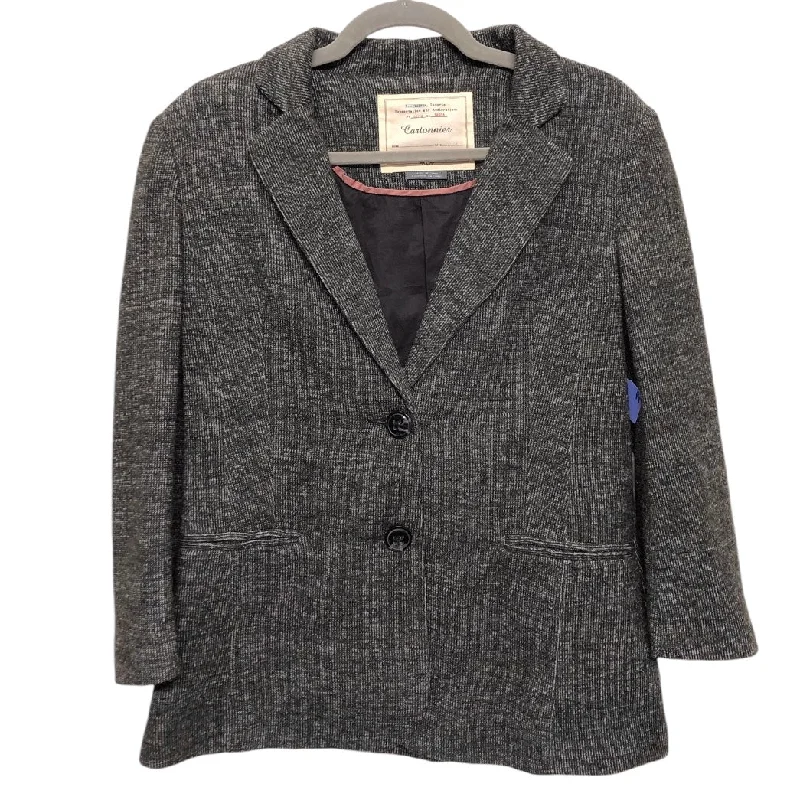 Women's Office Tweed Blazers -Blazer By Anthropologie In Grey, Size: L