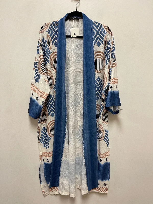 Kimono for Spring-Kimono By Clothes Mentor In Blue, Size: Osfm