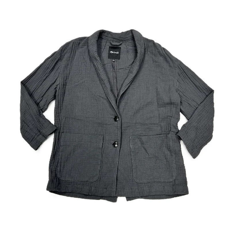 Women's Elegant Tailored Blazers -Blazer By Madewell In Grey, Size: L