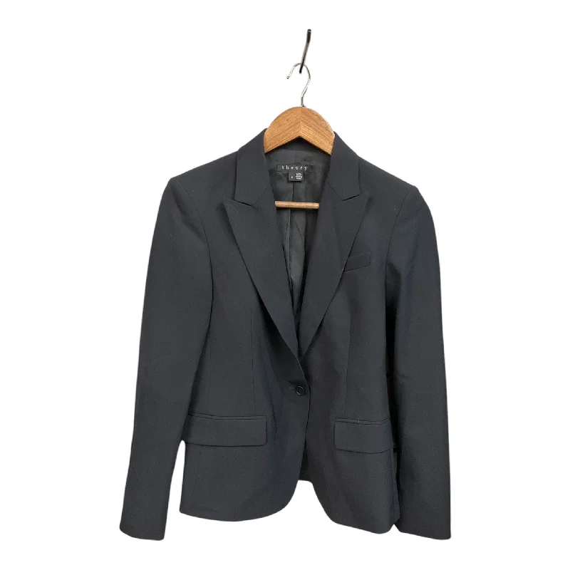 Women's Wool Tweed Blazers -Blazer By Theory In Black, Size: M