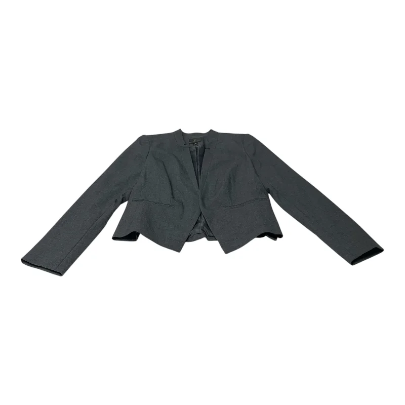 Women's Blazers with Knit Detail -Blazer By Worthington In Grey, Size: M