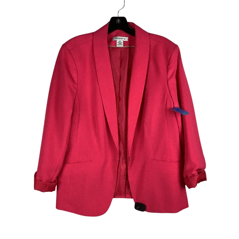 Women's Woolen Formal Blazers -Blazer By Liz Claiborne In Pink, Size: 14