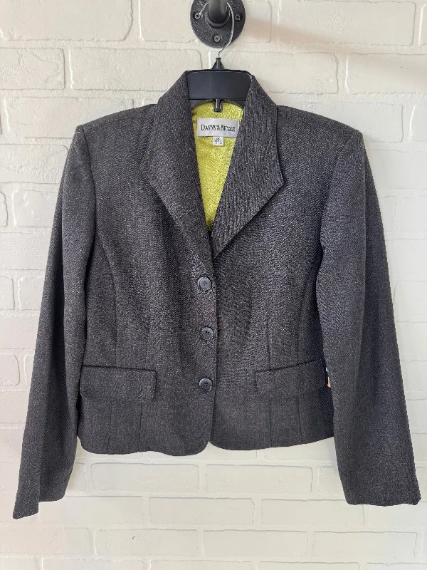 Women's Warm Winter Blazers -Blazer By Dannyandnicole In Grey, Size: Lp