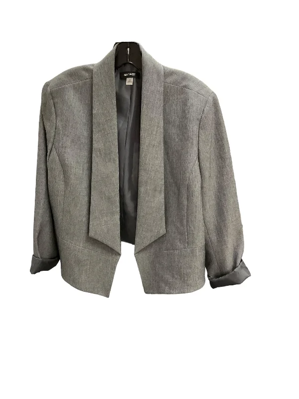 Women's Winter Blazers with Wool Fabric -Blazer By Nine West In Grey, Size: 16