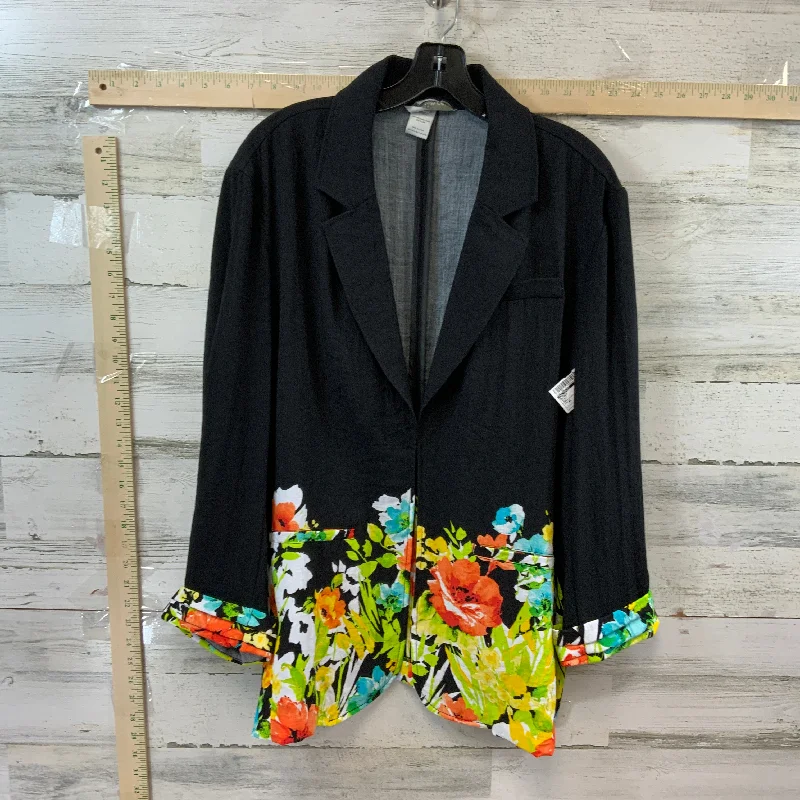 Women's Blazers with Wool Blend -Black Blazer Multiples, Size Xl