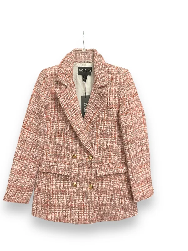 Women's Woolen Winter Tweed Blazers -Blazer By Rachel Zoe In Pink, Size: S
