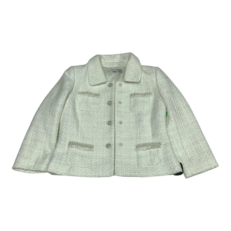 Women's Lightweight Blazers -Blazer By Tahari By Arthur Levine In White, Size: 4
