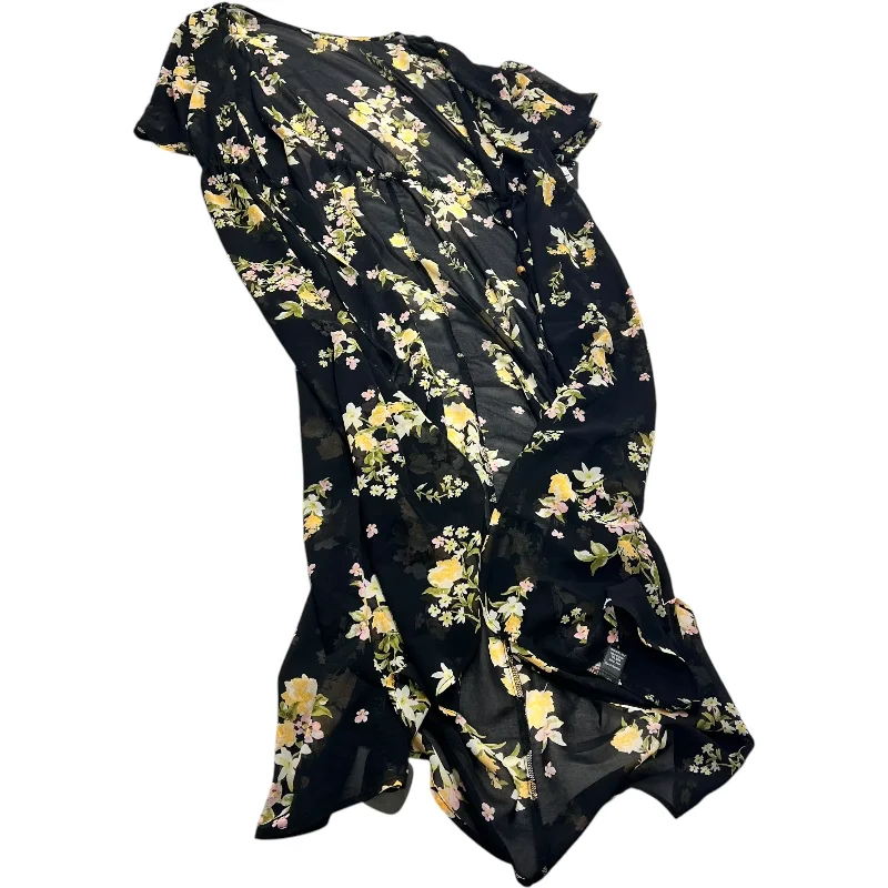 Lightweight Kimono for Summer-Kimono By 3rd + Malt In Black, Size: 2x