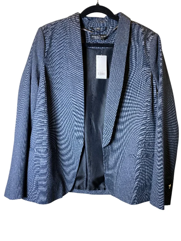 Women's Striped Tailored Blazers -Blazer By Clothes Mentor In Grey, Size: 12