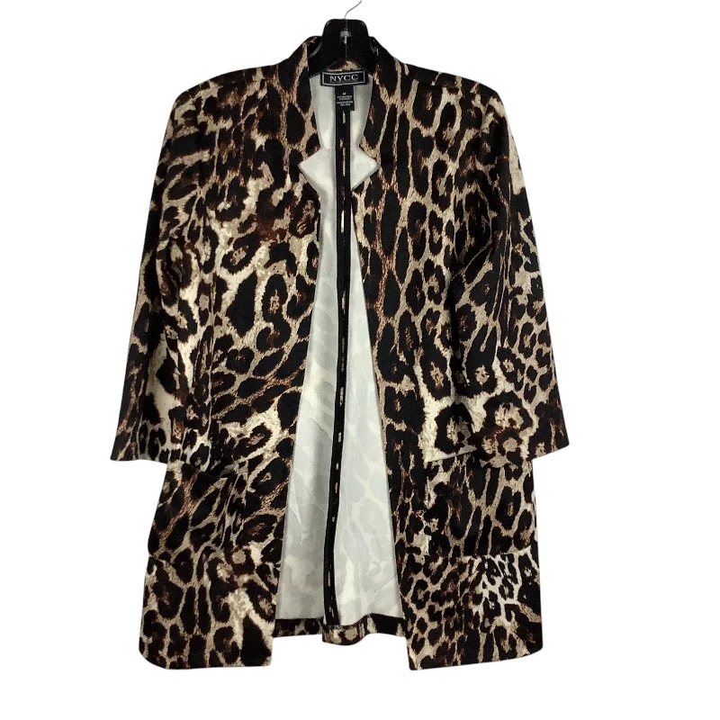 Women's Belted Blazers -Blazer By Clothes Mentor In Animal Print, Size: M