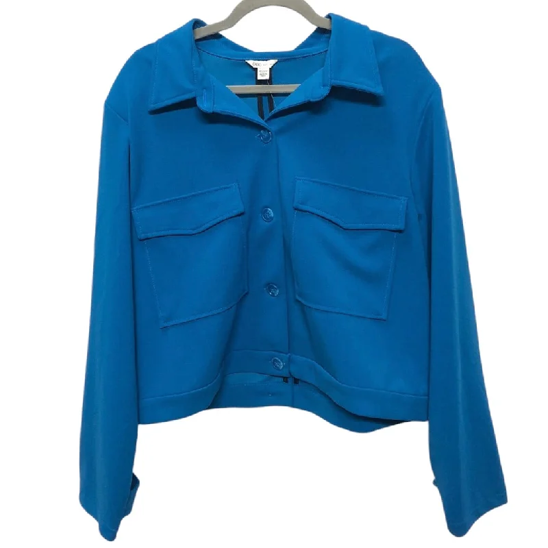 Women's Double-breasted Trend Blazers -Blazer By Cato In Blue, Size: 1x