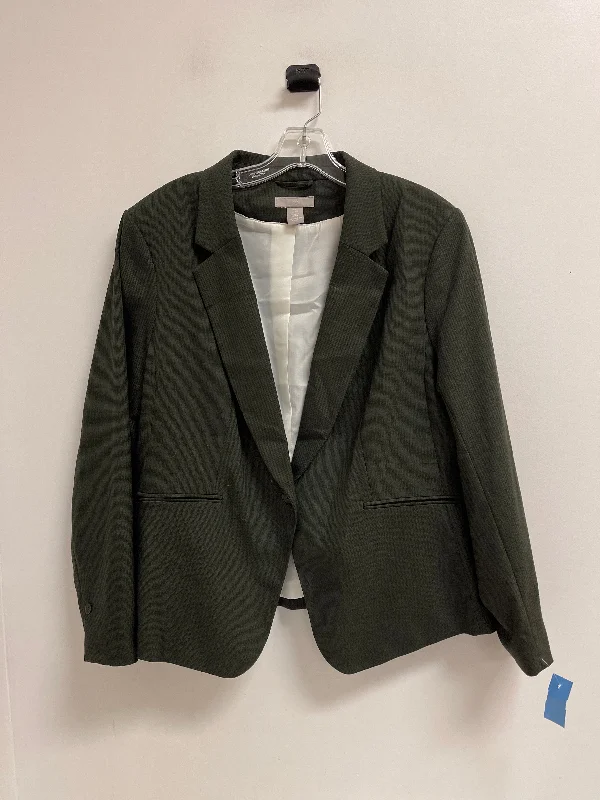Women's Velvet Blazers -Blazer By H&m In Green, Size: Xl
