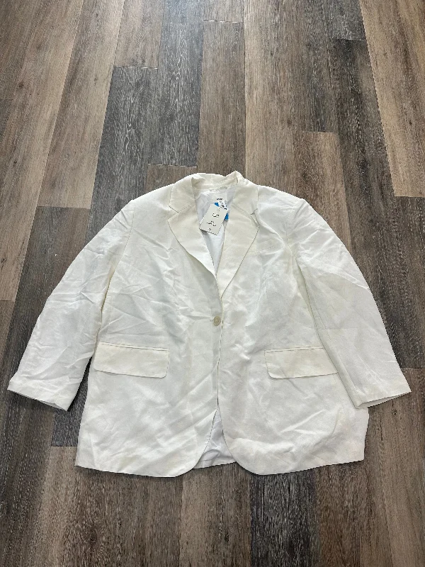 Women's Plaid Check Blazers -White Blazer H&m, Size Xl